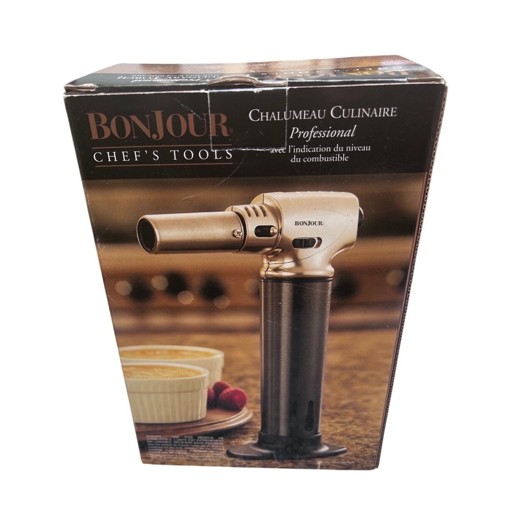 Bonjour Chef's Tools Professional Culinary Torch with Fuel Level Indicator
